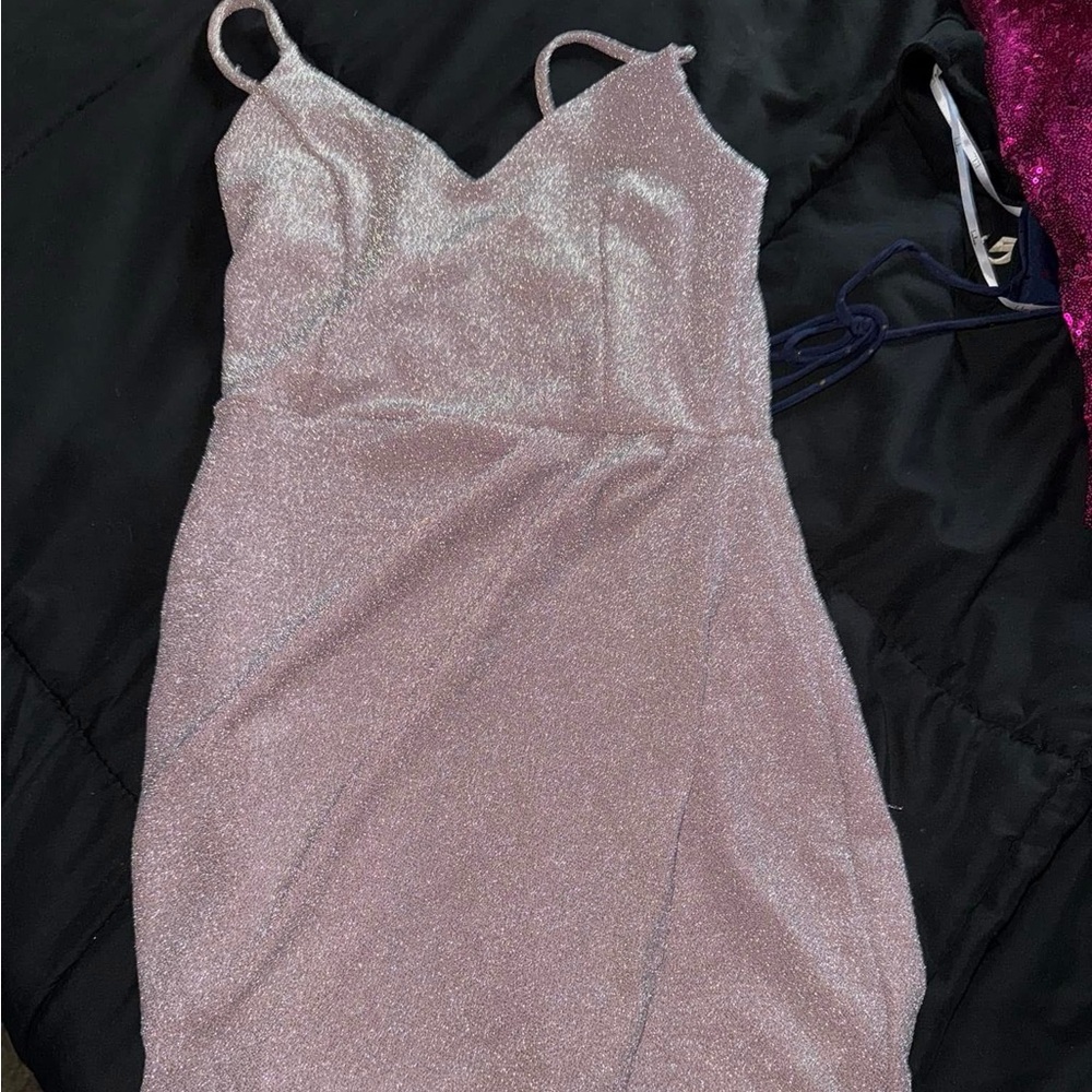 Lulu's Pink Glitter Dress